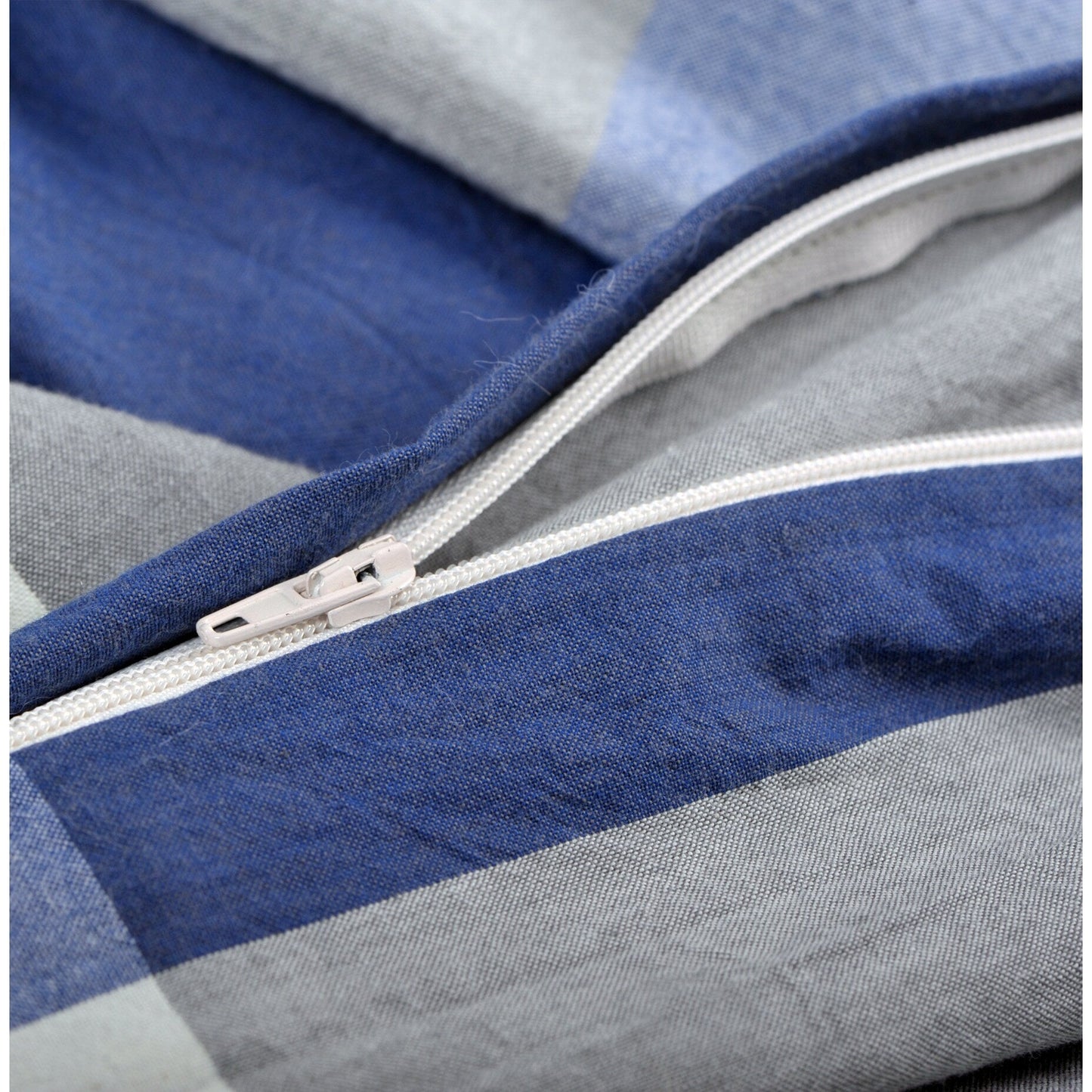 Set copripiumino in cotone a quadri con motivo a quadri, 3 pezzi