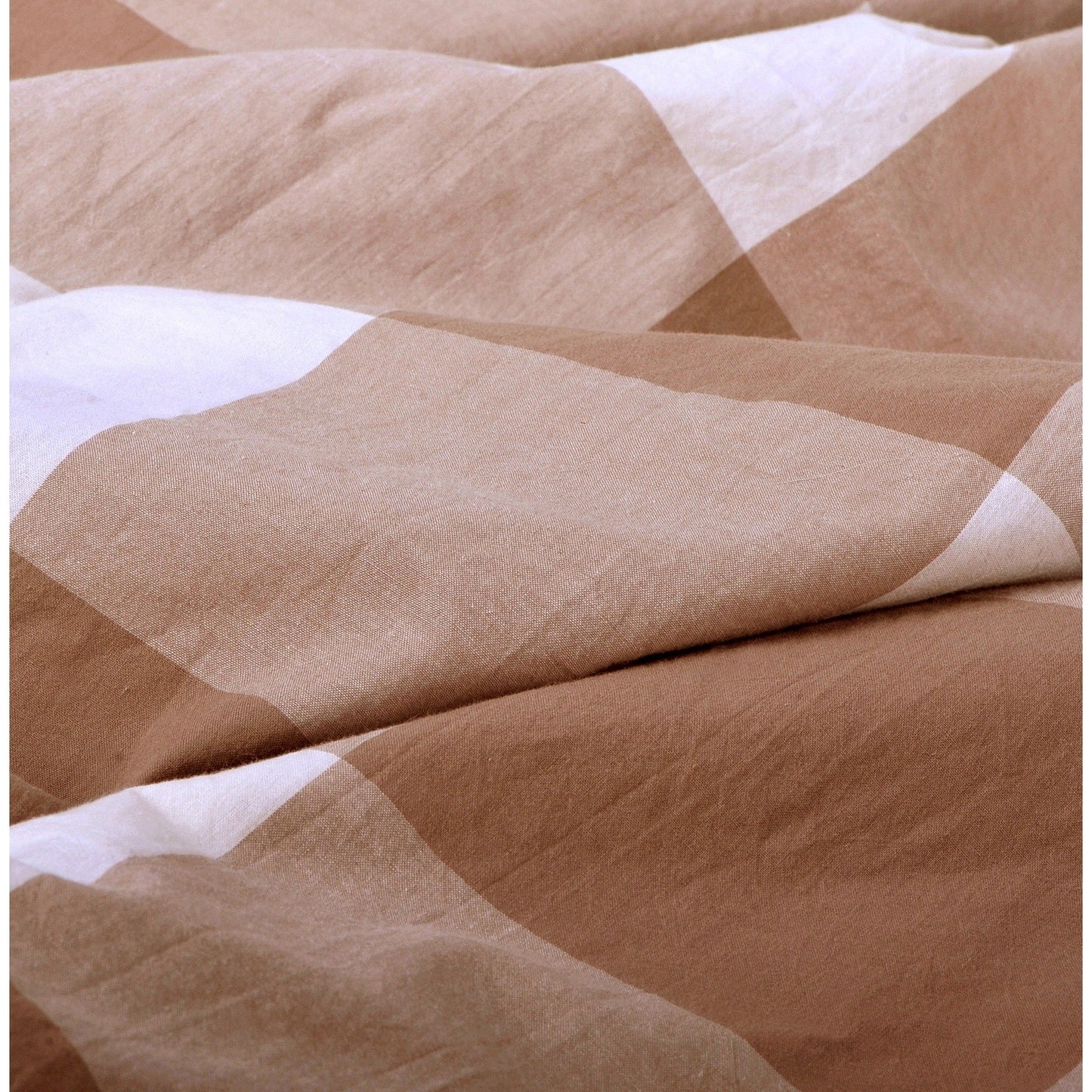 Set copripiumino in cotone a quadri con motivo a quadri, 3 pezzi