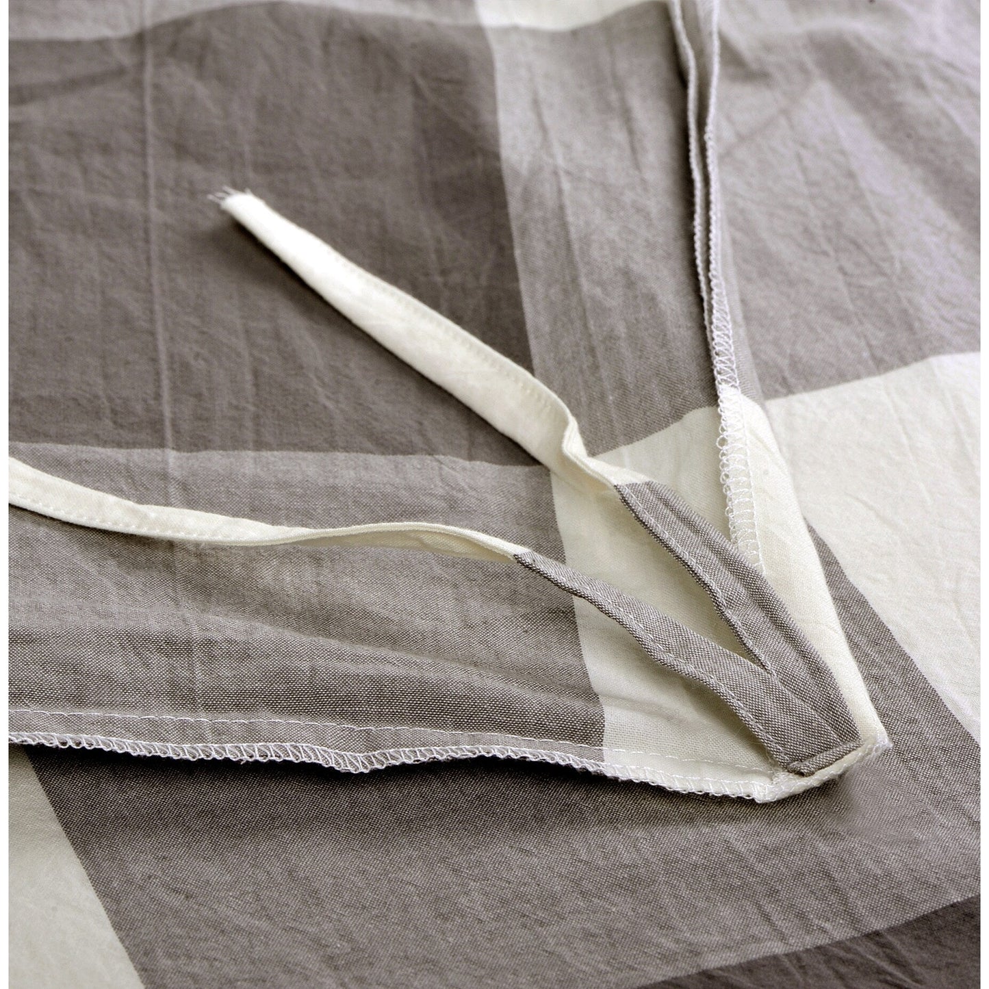 Set copripiumino in cotone a quadri con motivo a quadri, 3 pezzi