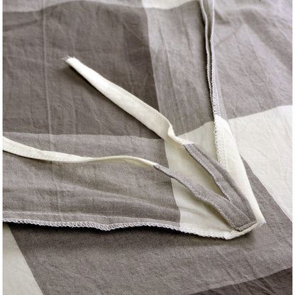 Set copripiumino in cotone a quadri con motivo a quadri, 3 pezzi