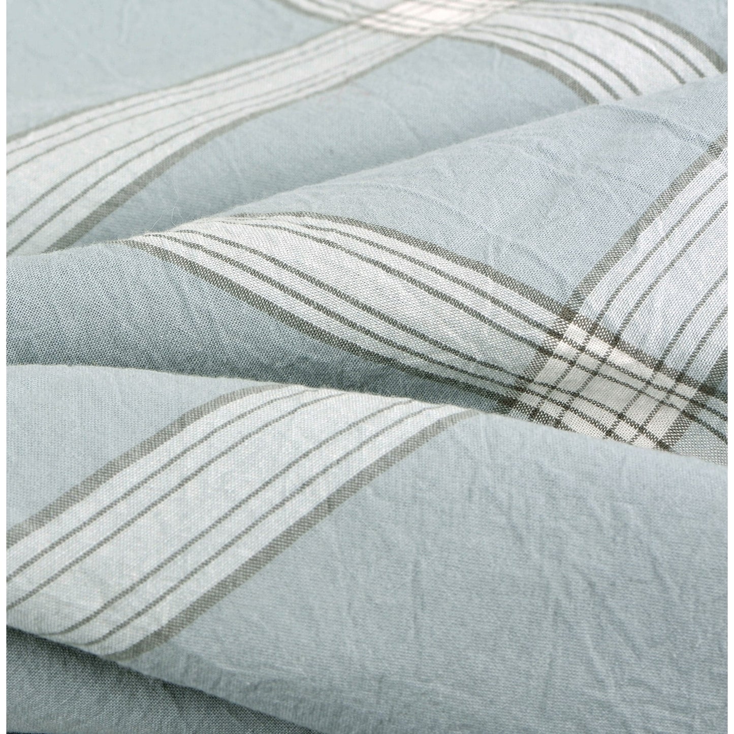 Set copripiumino in cotone a quadri con motivo a quadri, 3 pezzi