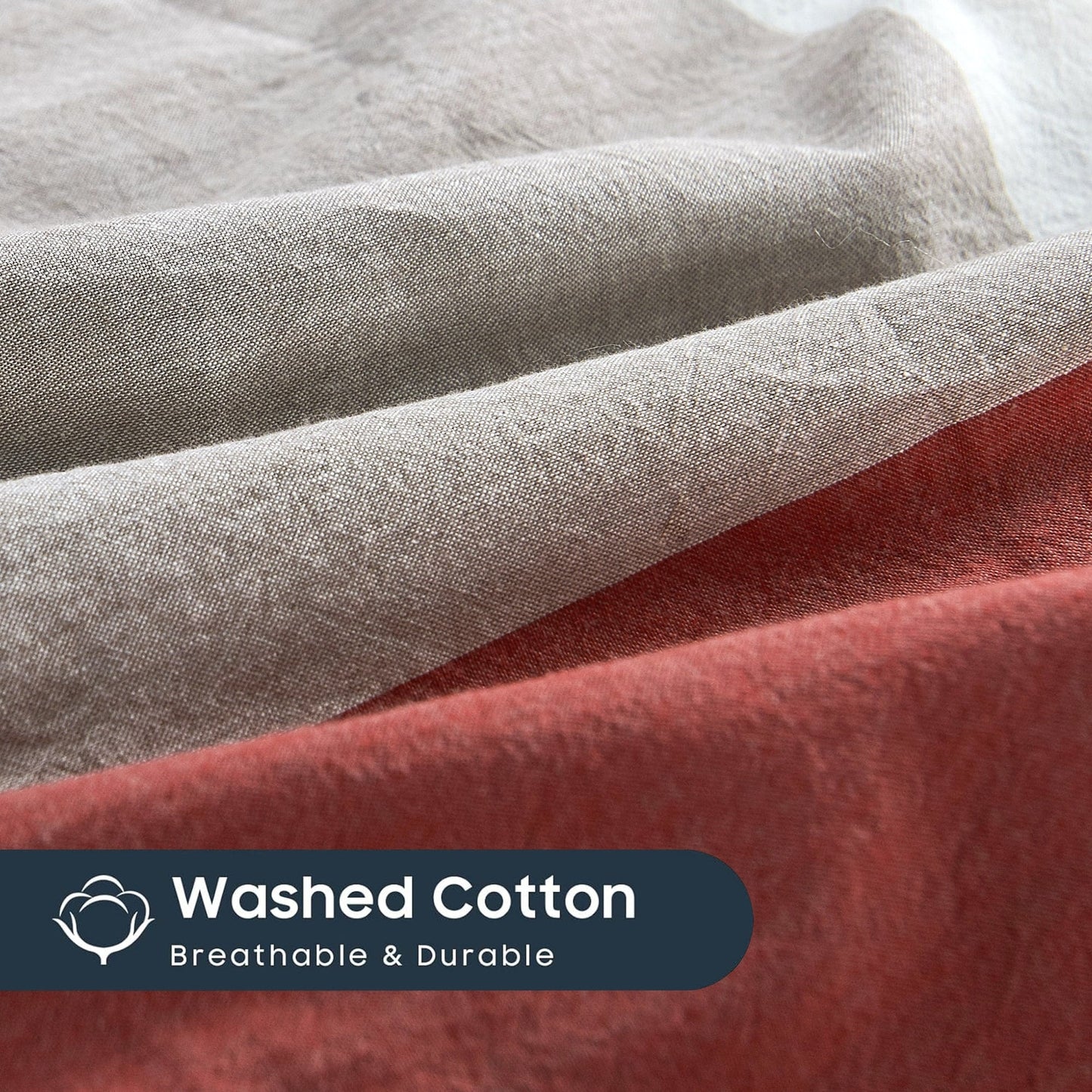 Set copripiumino in cotone a quadri con motivo a quadri, 3 pezzi