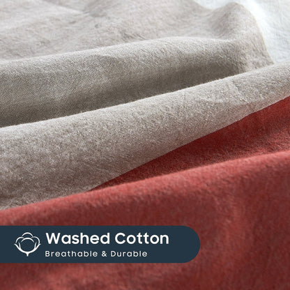 Set copripiumino in cotone a quadri con motivo a quadri, 3 pezzi