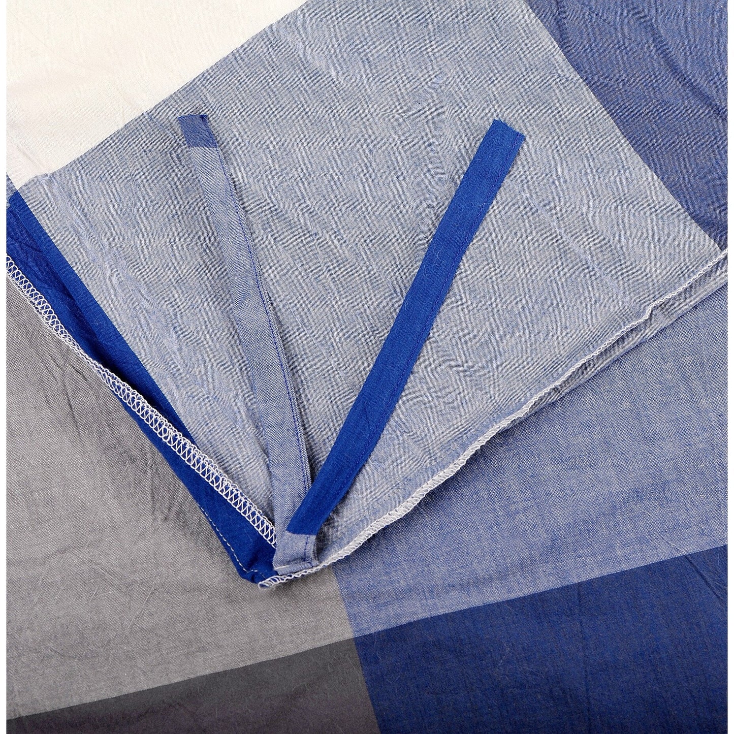 Set copripiumino in cotone a quadri con motivo a quadri, 3 pezzi