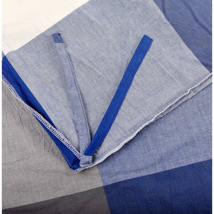 Set copripiumino in cotone a quadri con motivo a quadri, 3 pezzi