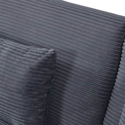 Divano, divano in velluto a coste, divano a due posti con 2 cuscini per soggiorno, camera da letto