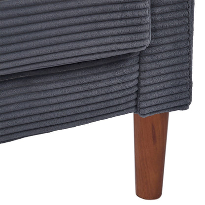 Divano, divano in velluto a coste, divano a due posti con 2 cuscini per soggiorno, camera da letto