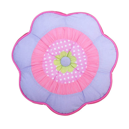 Set di biancheria da letto reversibile in cotone Cozy Line Pink Blossom con cuscini decorativi