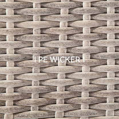 Cozywor - Set da conversazione con sedia a dondolo girevole da esterno, 3 pezzi, per patio e con tavolino laterale