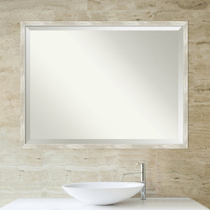 Specchio da parete per bagno bisellato - Cornice metallica screpolata