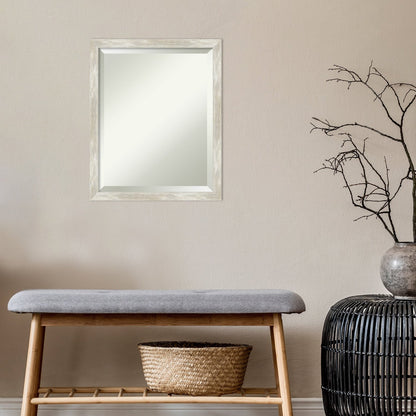 Specchio da parete per bagno bisellato - Cornice metallica screpolata