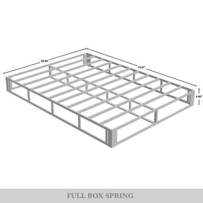 CraftPorch - Rete a molle in metallo da 5 pollici con rivestimento in lino nero