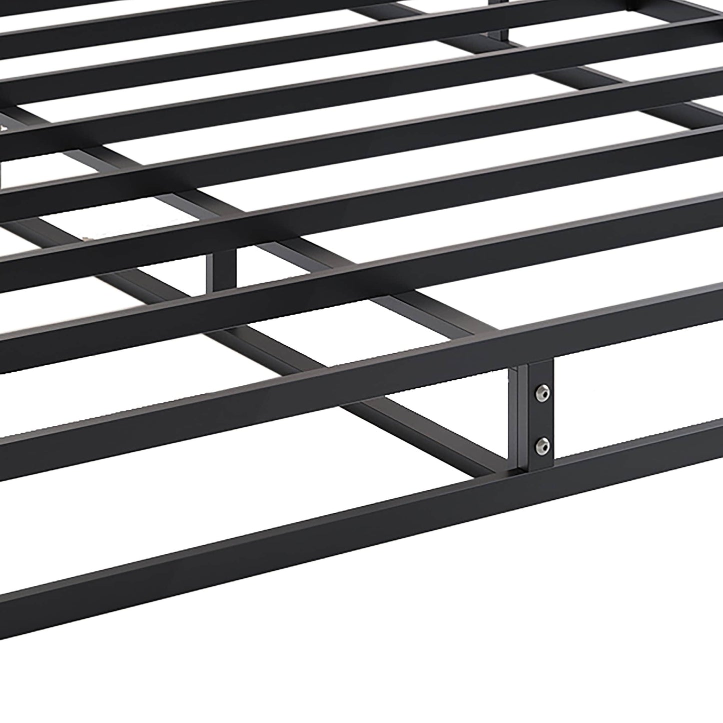 CraftPorch - Rete a molle in metallo da 5 pollici con rivestimento in lino nero