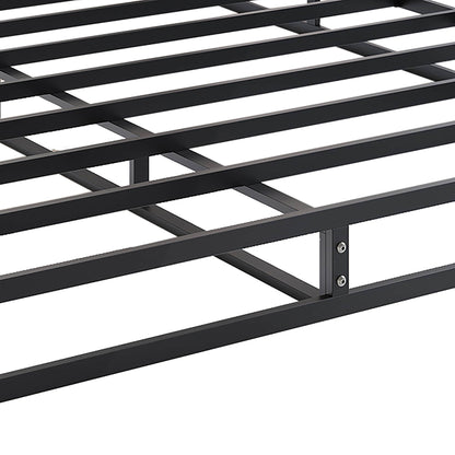 CraftPorch - Rete a molle in metallo da 5 pollici con rivestimento in lino nero