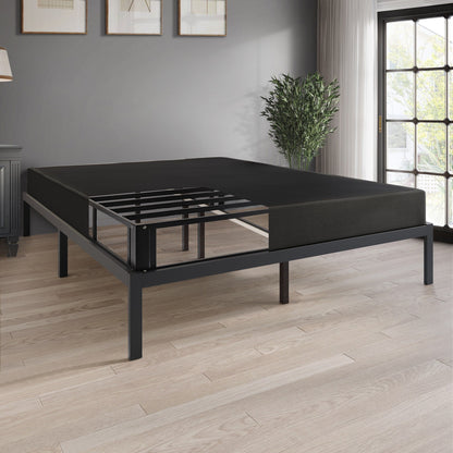 CraftPorch - Rete a molle in metallo da 5 pollici con rivestimento in lino nero