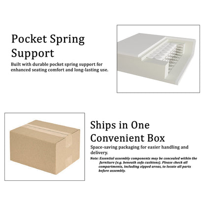 Divano imbottito in lino moderno ed elegante CraftPorch