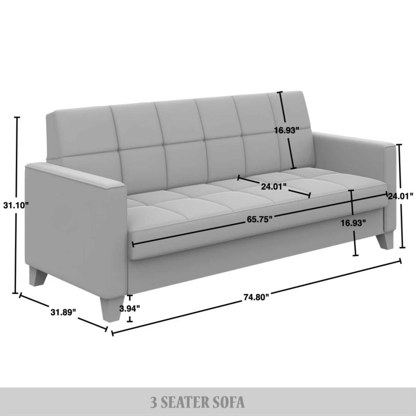 Divano imbottito in lino moderno ed elegante CraftPorch