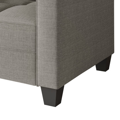 Divano imbottito in lino moderno ed elegante CraftPorch