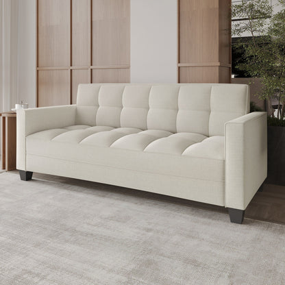 Divano imbottito in lino moderno ed elegante CraftPorch