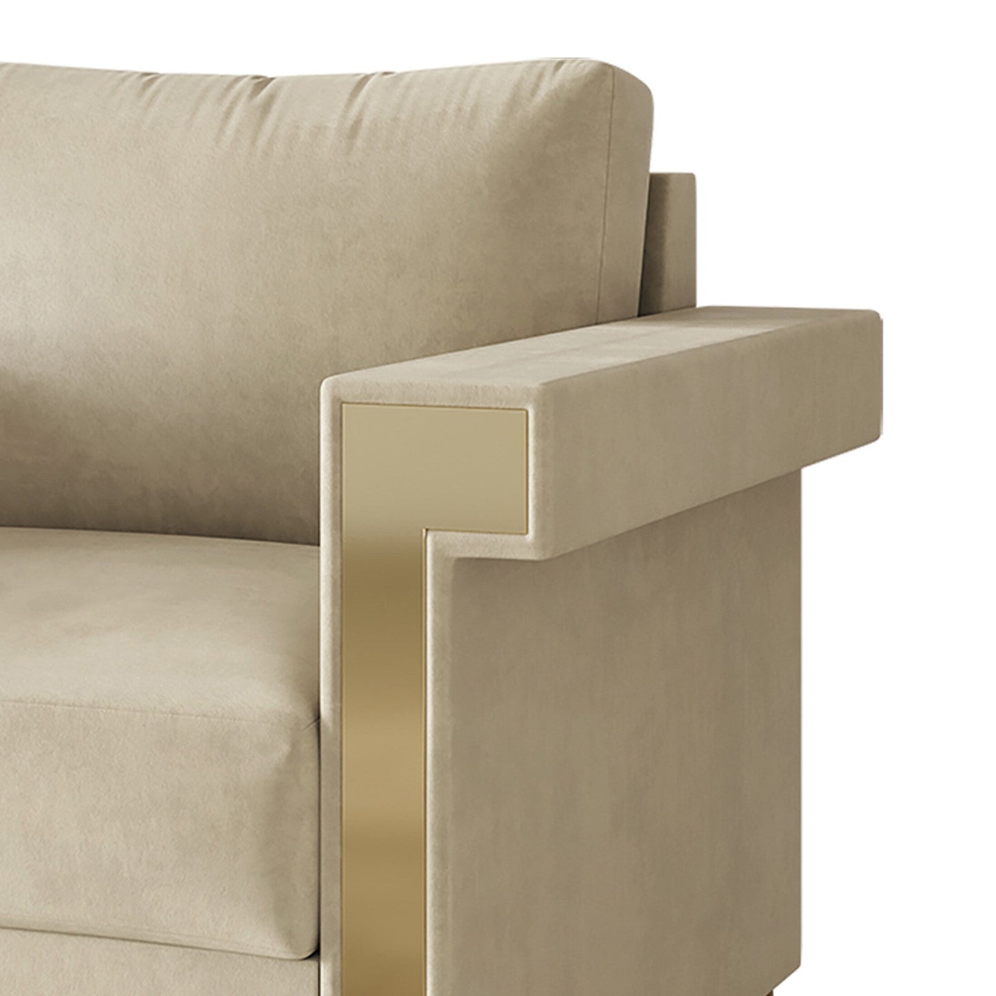 Divano imbottito in velluto di lusso CraftPorch