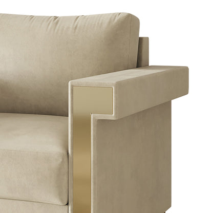 Divano imbottito in velluto di lusso CraftPorch