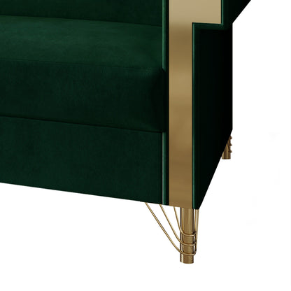 Divano imbottito in velluto di lusso CraftPorch