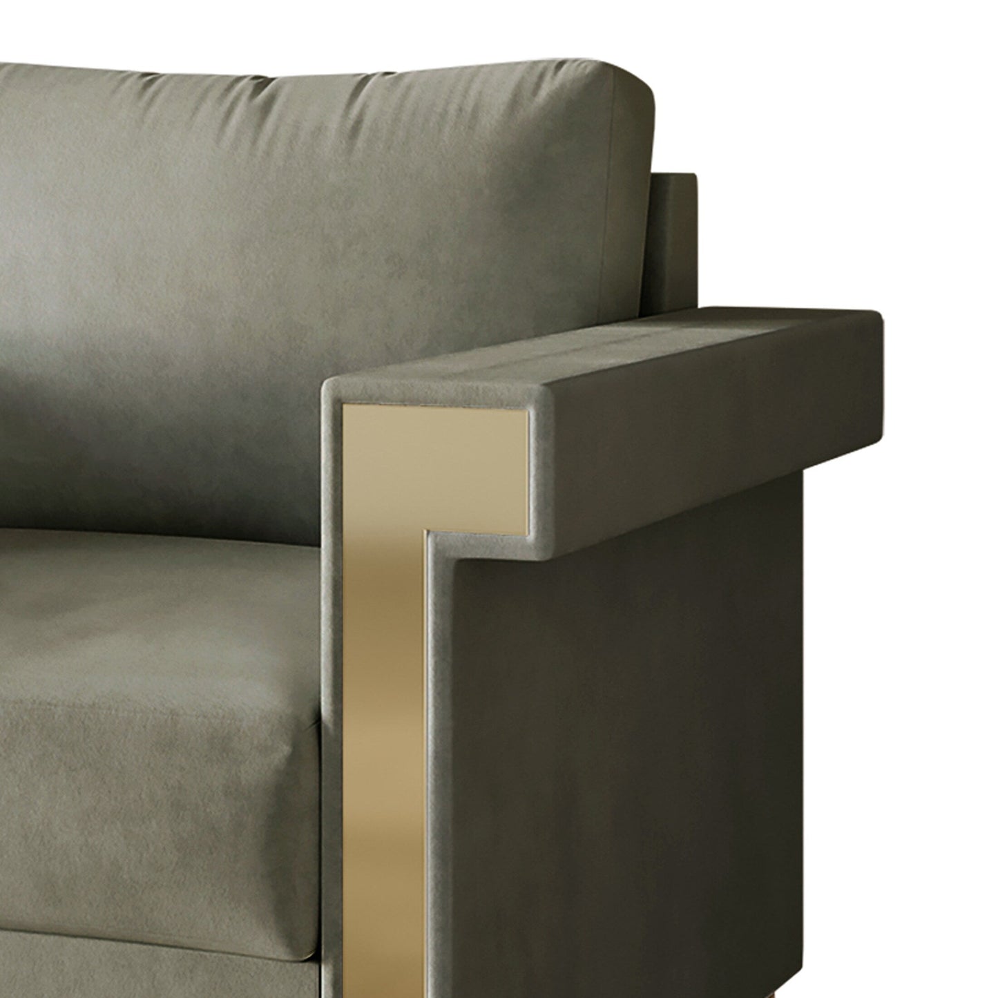 Divano imbottito in velluto di lusso CraftPorch