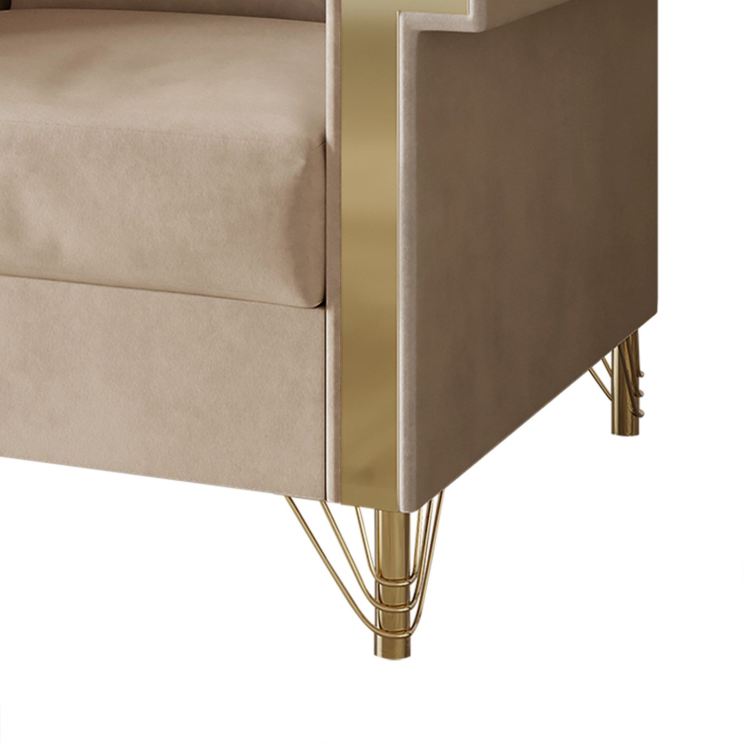 Divano imbottito in velluto di lusso CraftPorch