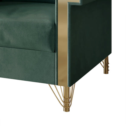 Divano imbottito in velluto di lusso CraftPorch