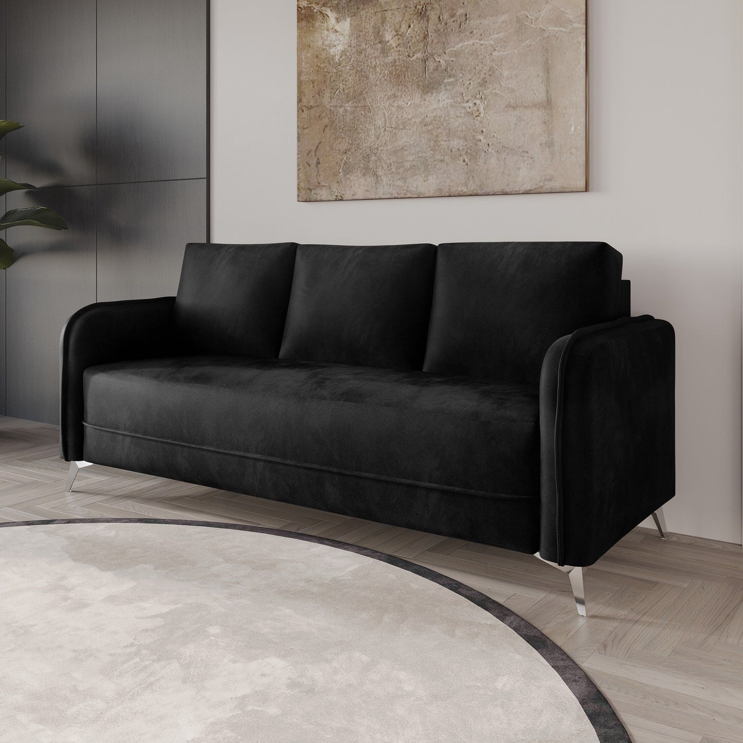 Divano imbottito in velluto di lusso CraftPorch