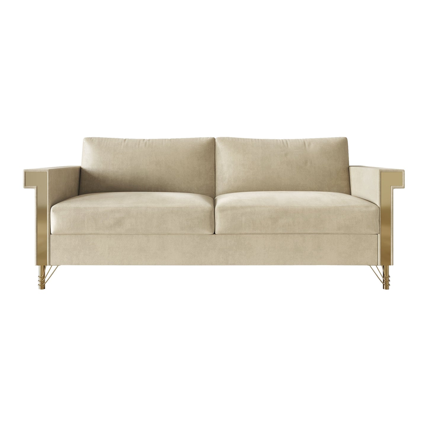 Divano imbottito in velluto di lusso CraftPorch