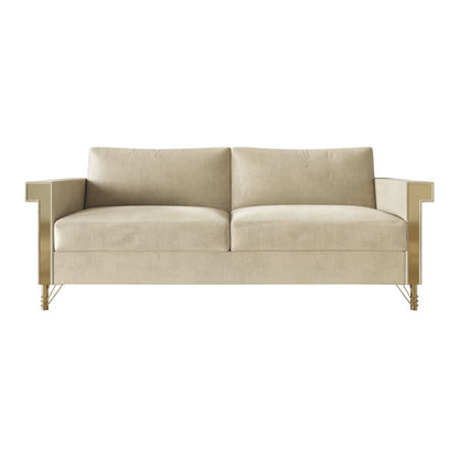 Divano imbottito in velluto di lusso CraftPorch