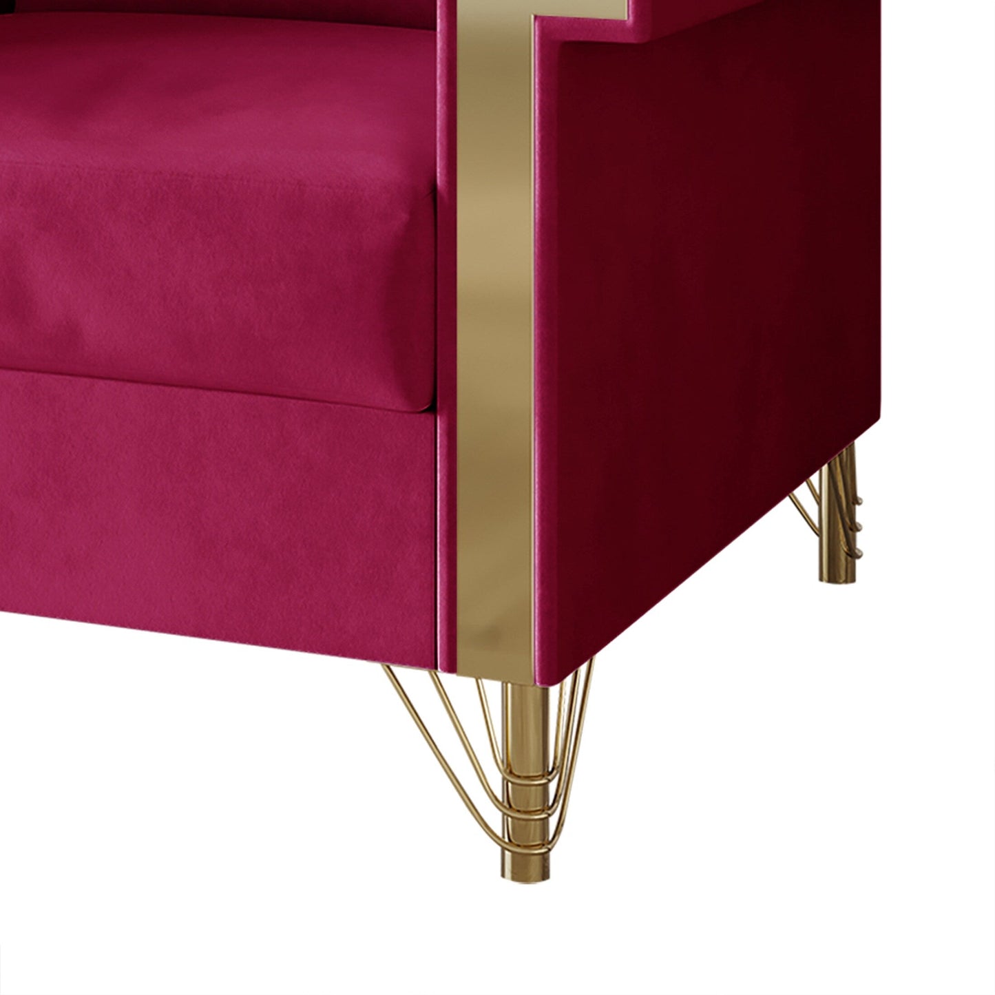 Divano imbottito in velluto di lusso CraftPorch