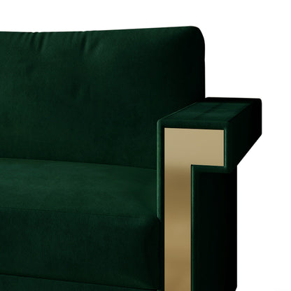 Divano imbottito in velluto di lusso CraftPorch