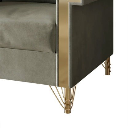 Divano imbottito in velluto di lusso CraftPorch