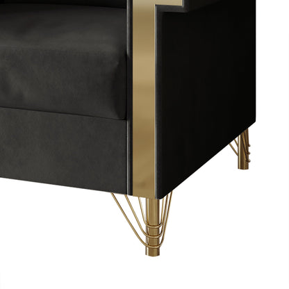 Divano imbottito in velluto di lusso CraftPorch