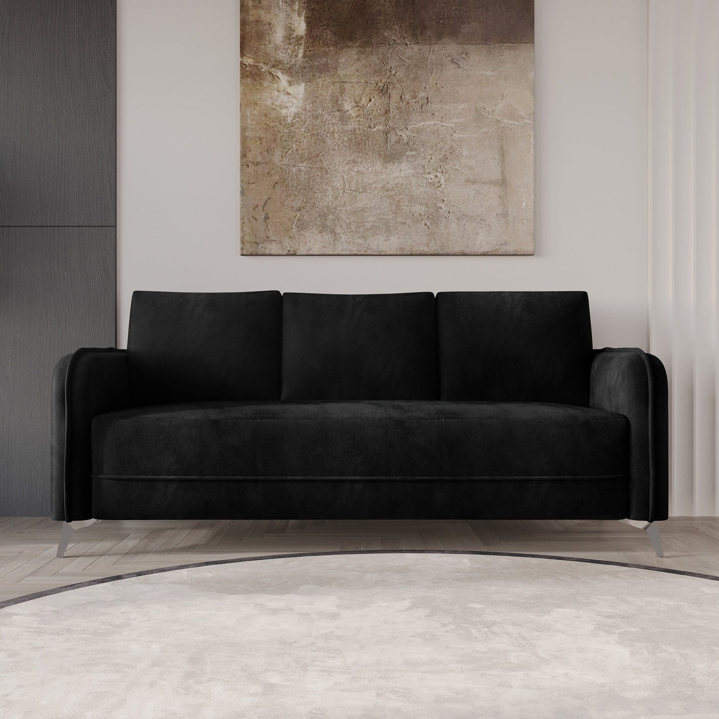 Divano imbottito in velluto di lusso CraftPorch