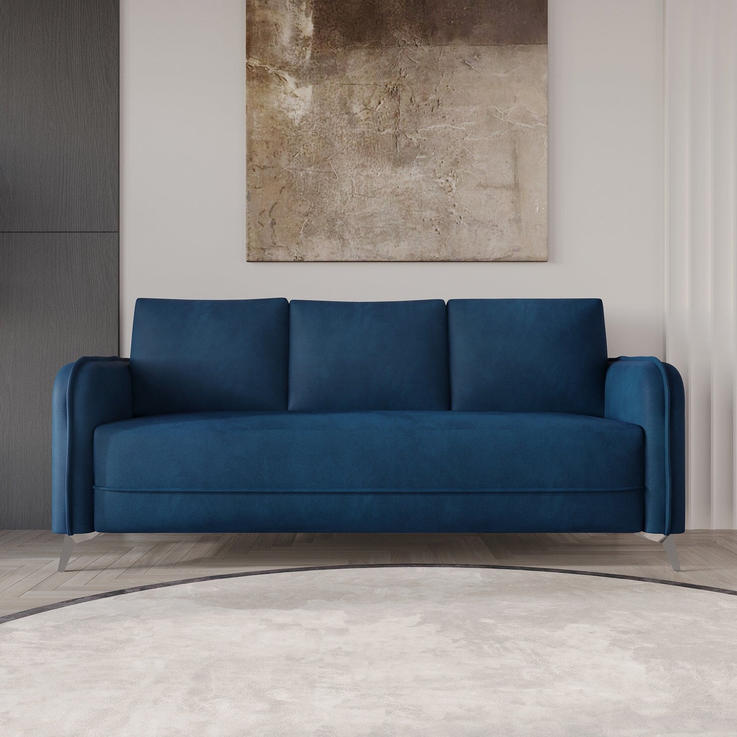 Divano imbottito in velluto di lusso CraftPorch