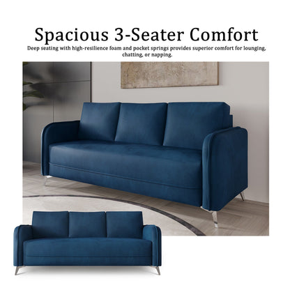 Divano imbottito in velluto di lusso CraftPorch