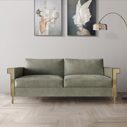 Divano imbottito in velluto di lusso CraftPorch