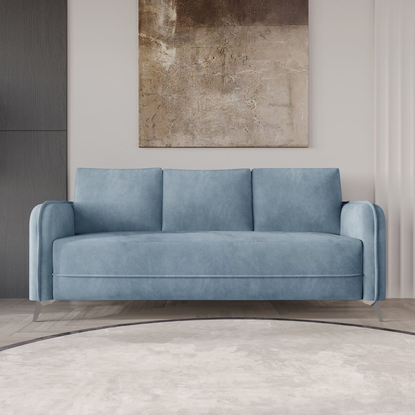 Divano imbottito in velluto di lusso CraftPorch