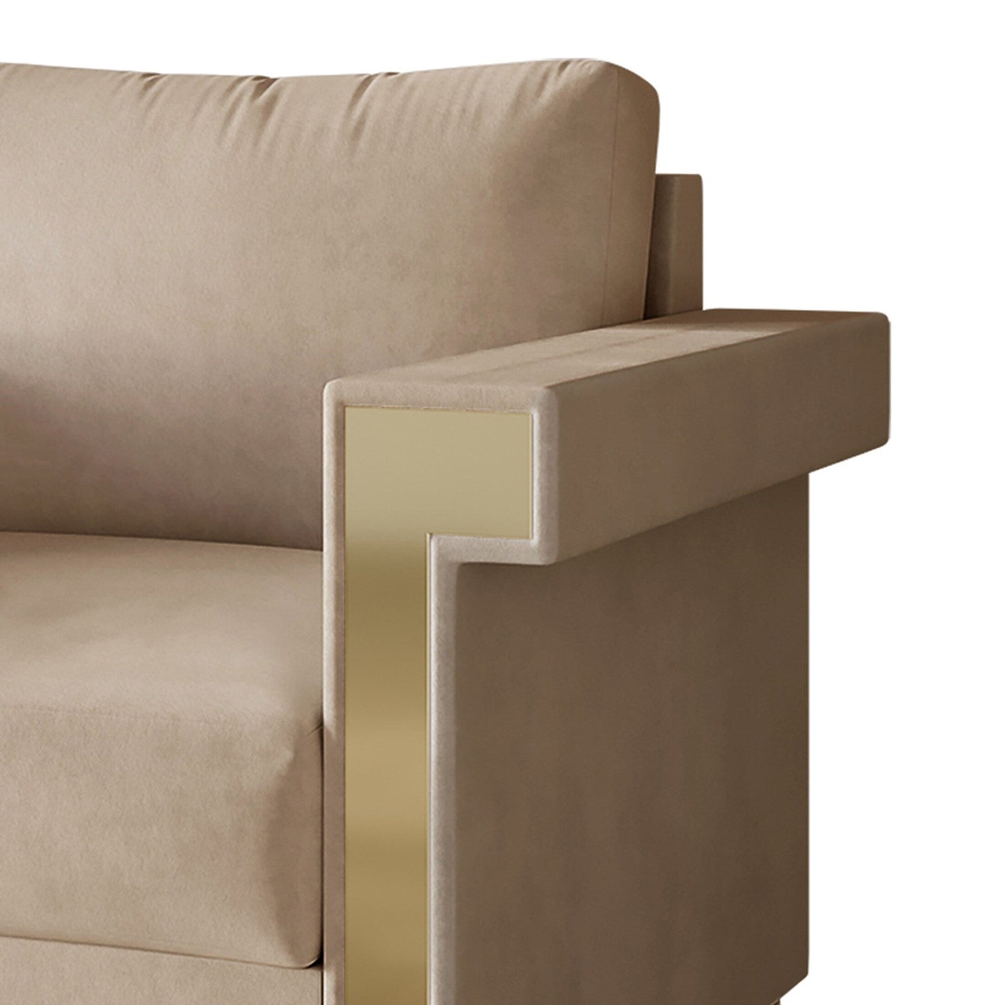 Divano imbottito in velluto di lusso CraftPorch