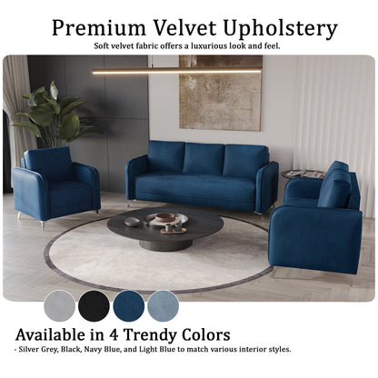 Divano imbottito in velluto di lusso CraftPorch