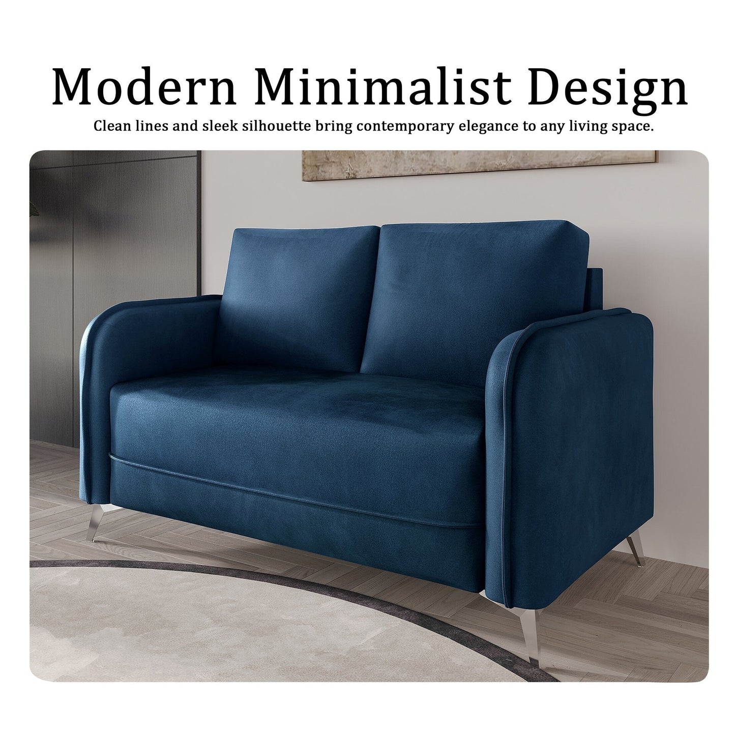 Divano imbottito in velluto di lusso CraftPorch