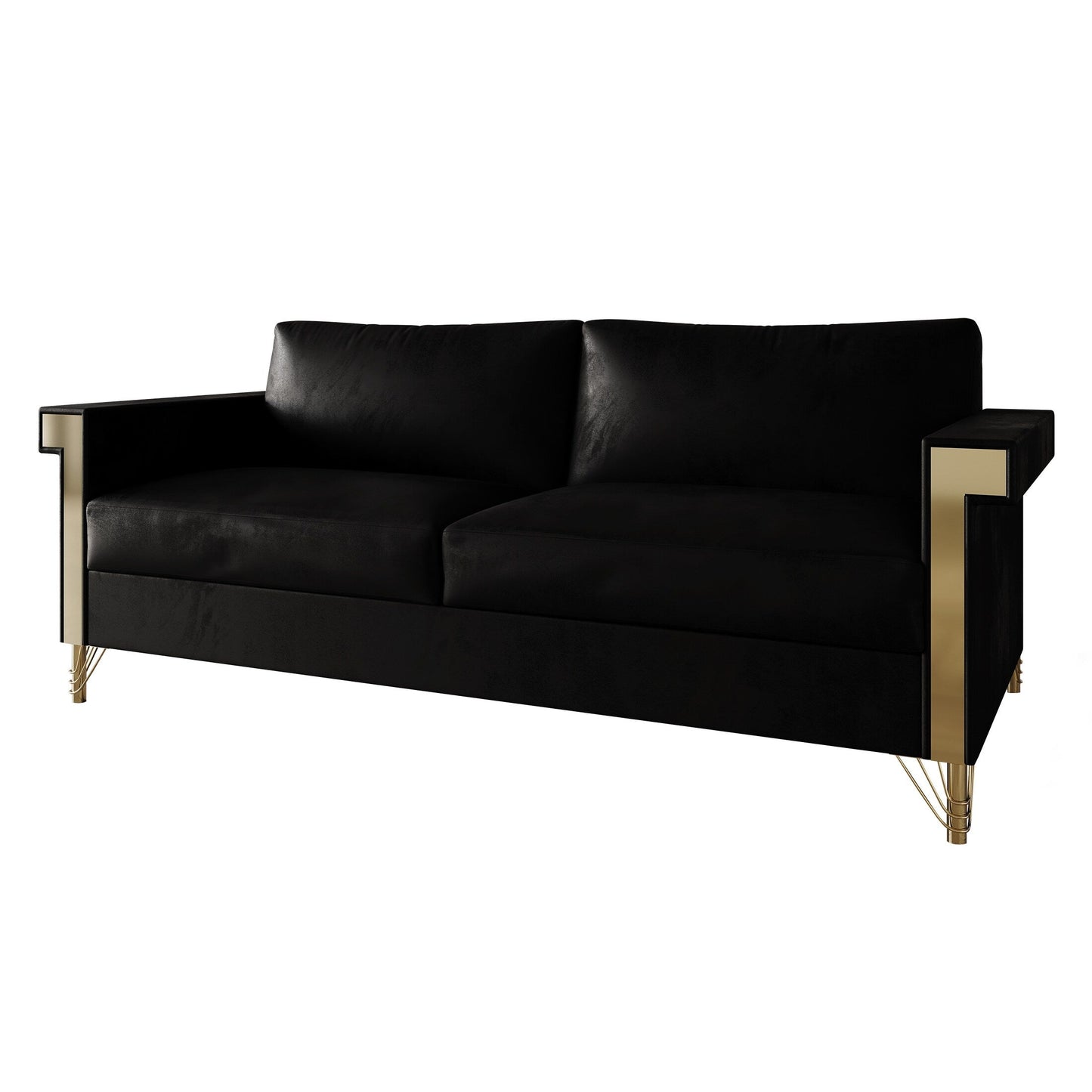 Divano imbottito in velluto di lusso CraftPorch