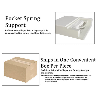 Divano imbottito in velluto di lusso CraftPorch