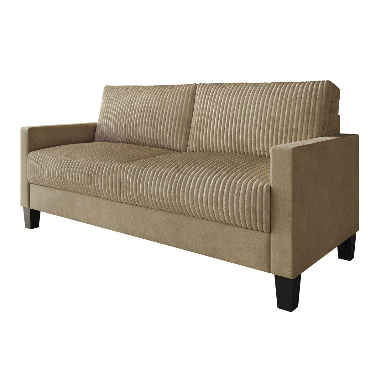 Divano imbottito in velluto a coste CraftPorch in stile Mid-Century Modern