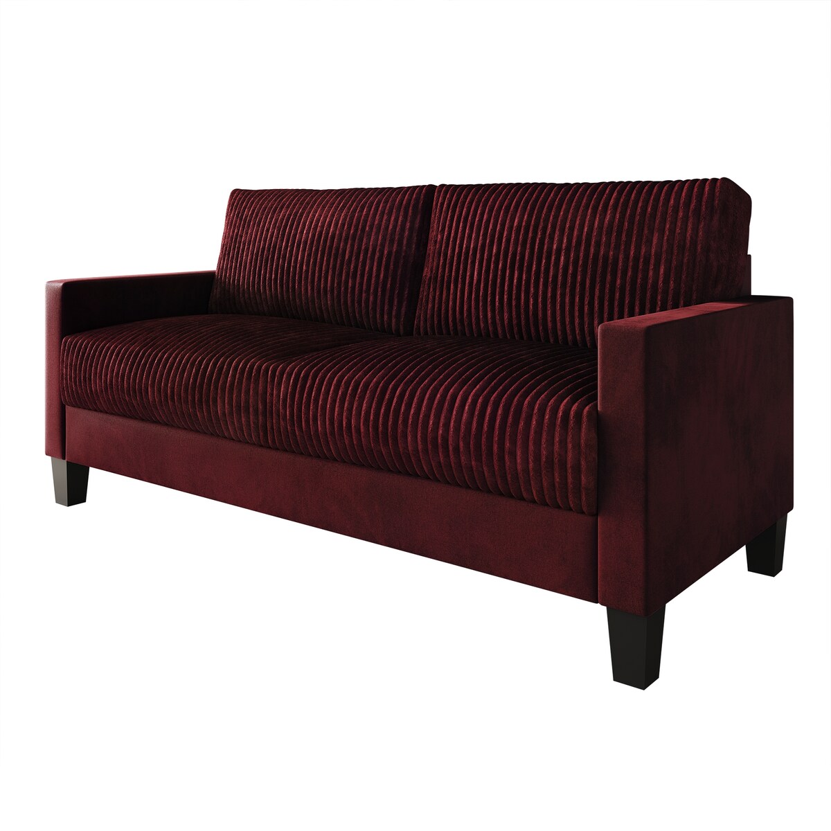 Divano imbottito in velluto a coste CraftPorch in stile Mid-Century Modern