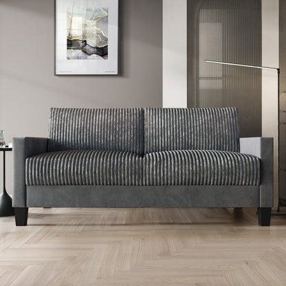 Divano imbottito in velluto a coste CraftPorch in stile Mid-Century Modern