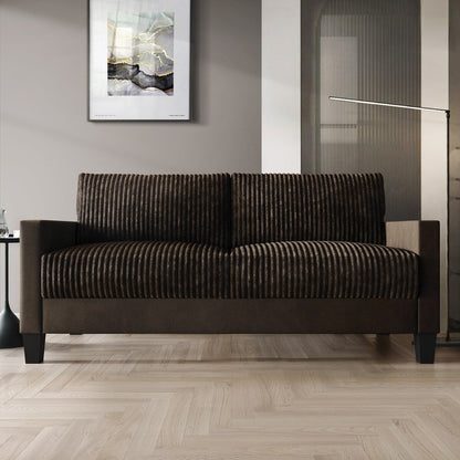 Divano imbottito in velluto a coste CraftPorch in stile Mid-Century Modern